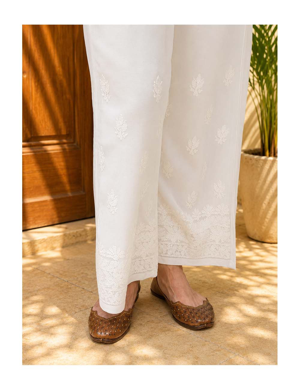 Georgette Pants with Cotton Lining